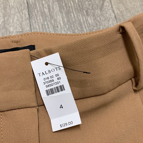 Womens NWT Talbots Business Casual Khaki Minimalist Ankle Pants - Picture 7 of 9